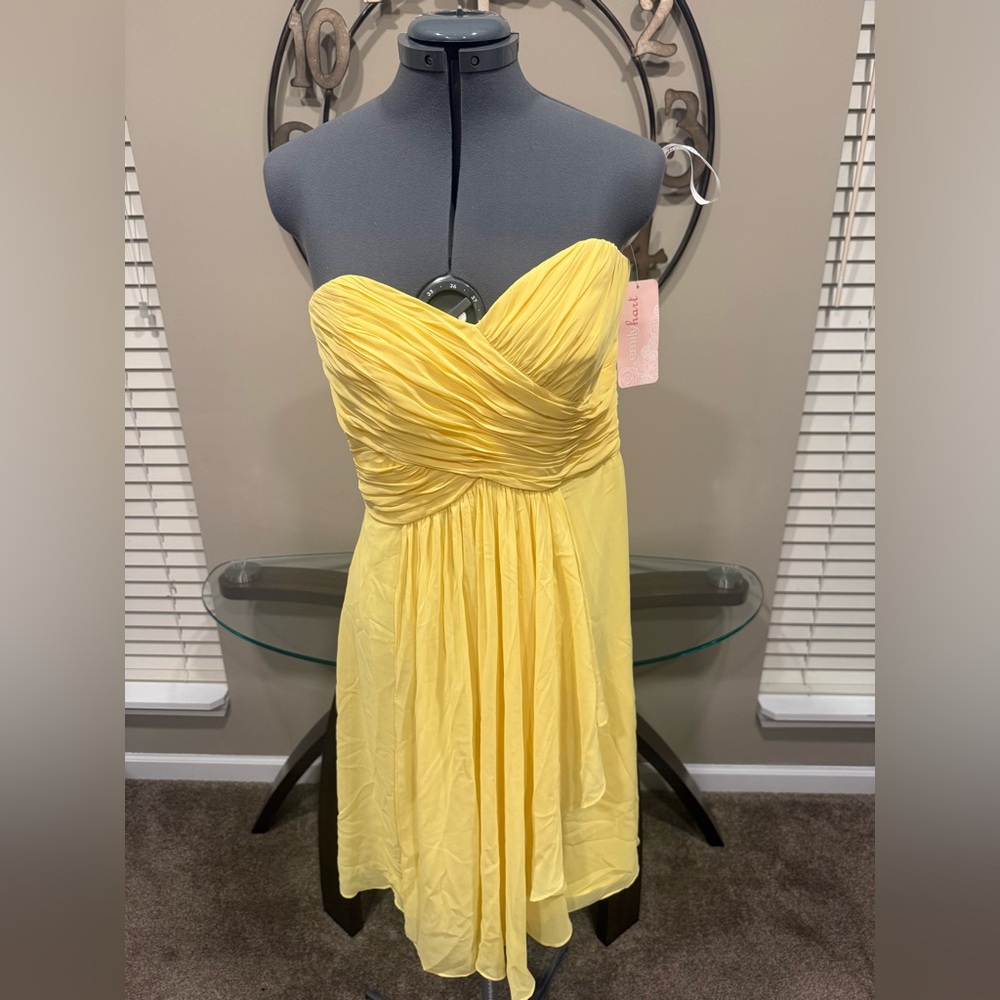 Elegant Yellow‎ Strapless Dress by After 6 Sample Size 10 NWT